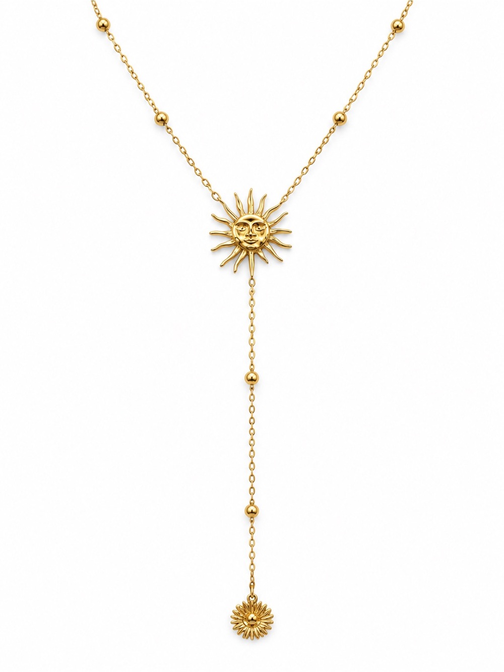 Celestial Sun Lariat Necklace
